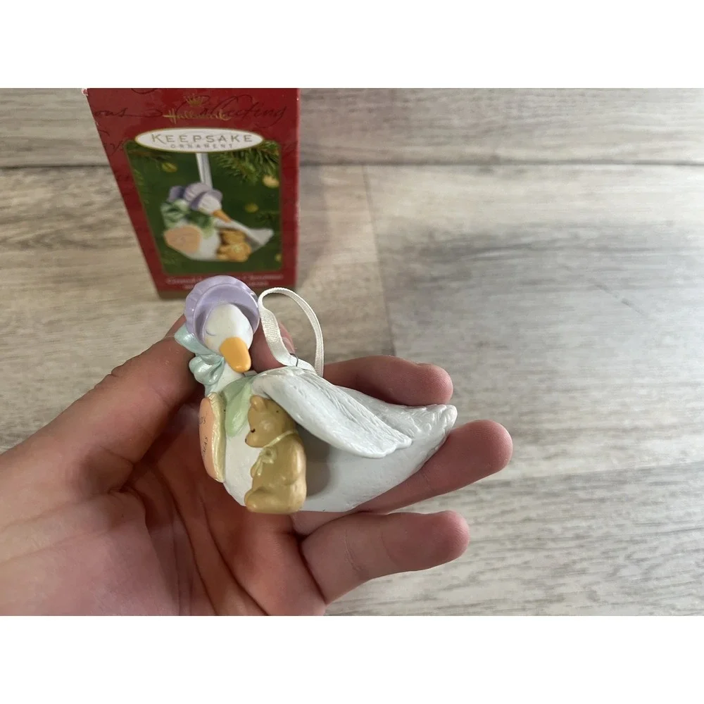 Hallmark Keepsake Grandchild's First Christmas  Ornament 2001‎ Goose Bird Baby